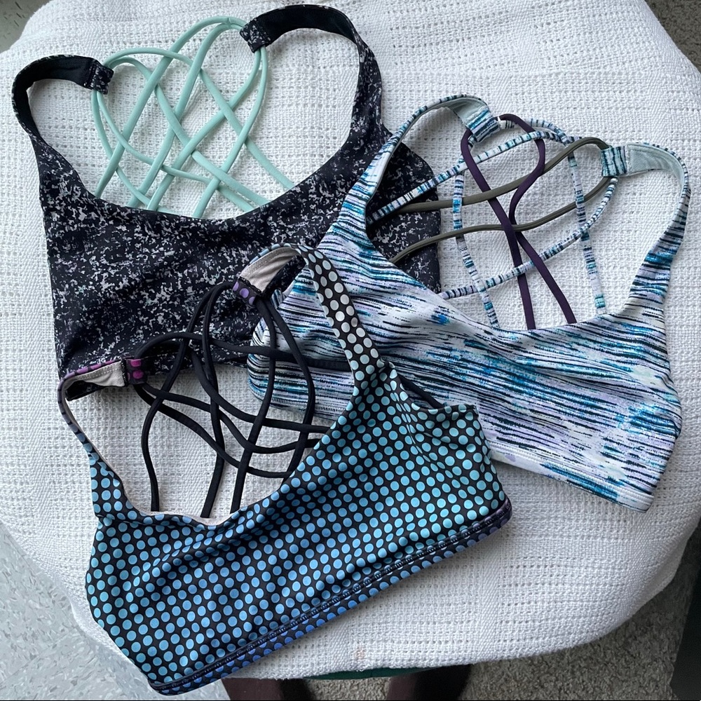 Lot of 3 Lululemon sports bras, small
